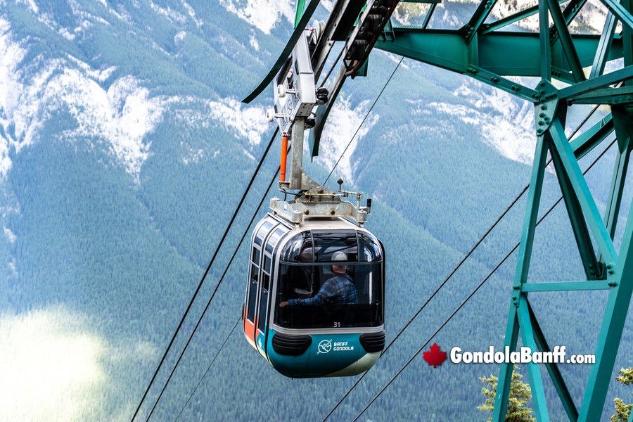 Banff Gondola Car at Sulphur Mountain's Top