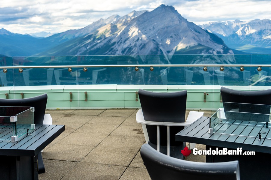 Banff Gondola Patio Chairs Mountain Views