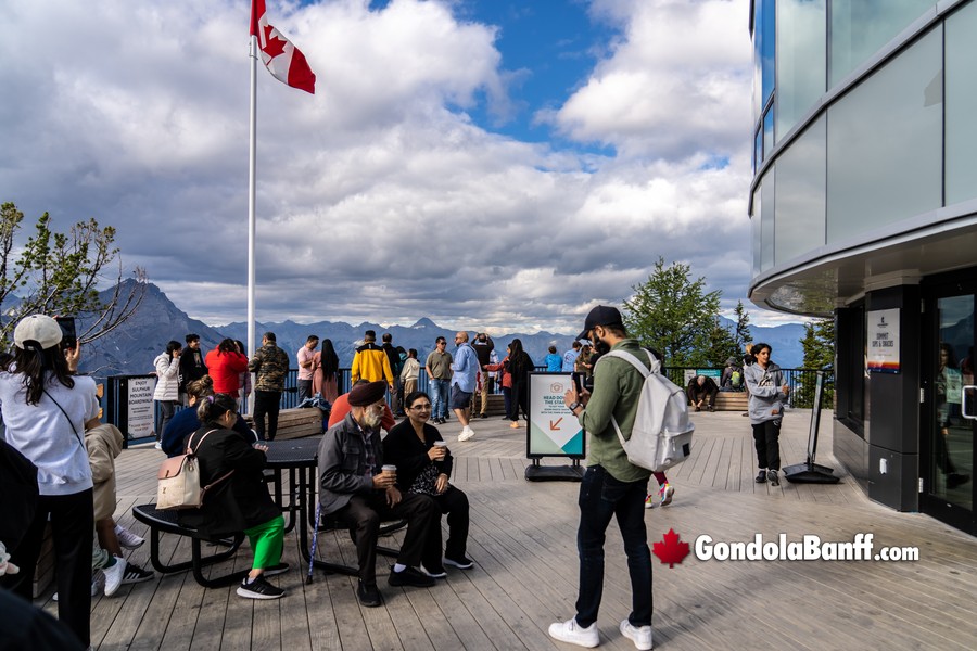 Banff Gondola's Large Terminal Patio Area