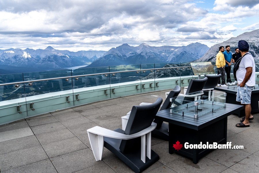 Banff Gondola Patio Chairs and Mountain View 4 Banff National Park Gondola