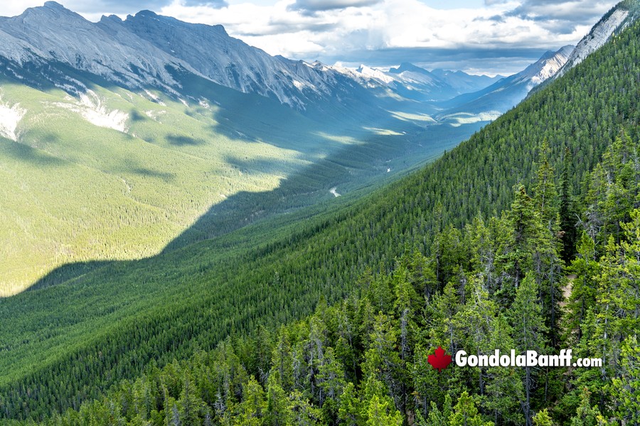 View Riding Up 2 Banff National Park Gondola