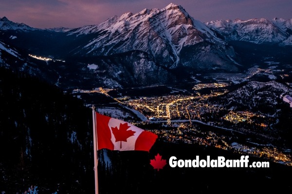 Banff Gondola Binocular Deck View