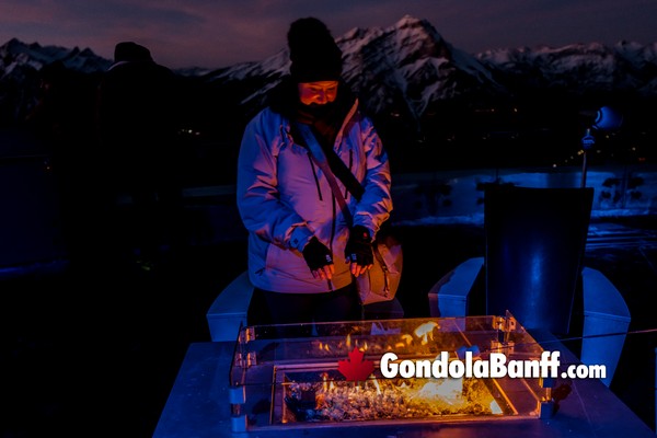 Gondola Winter Evening Patio Fires